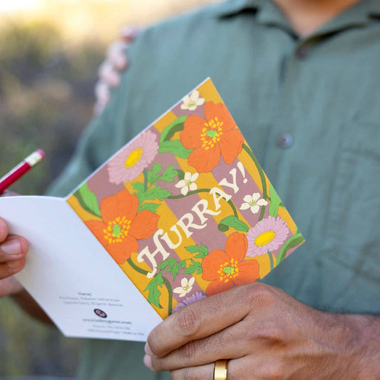 Congratulations Card - Hurray! Wildflower Card