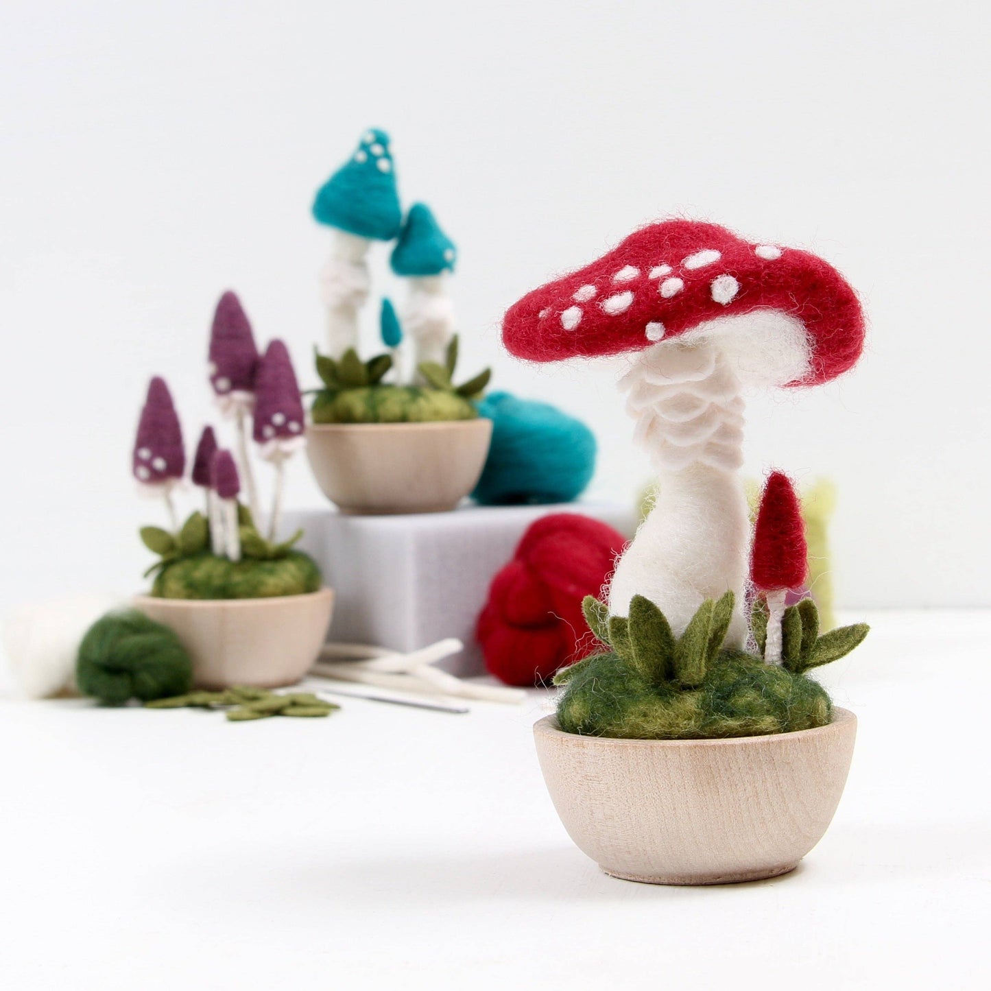 Needle Felting Kit - Crimson Toadstool