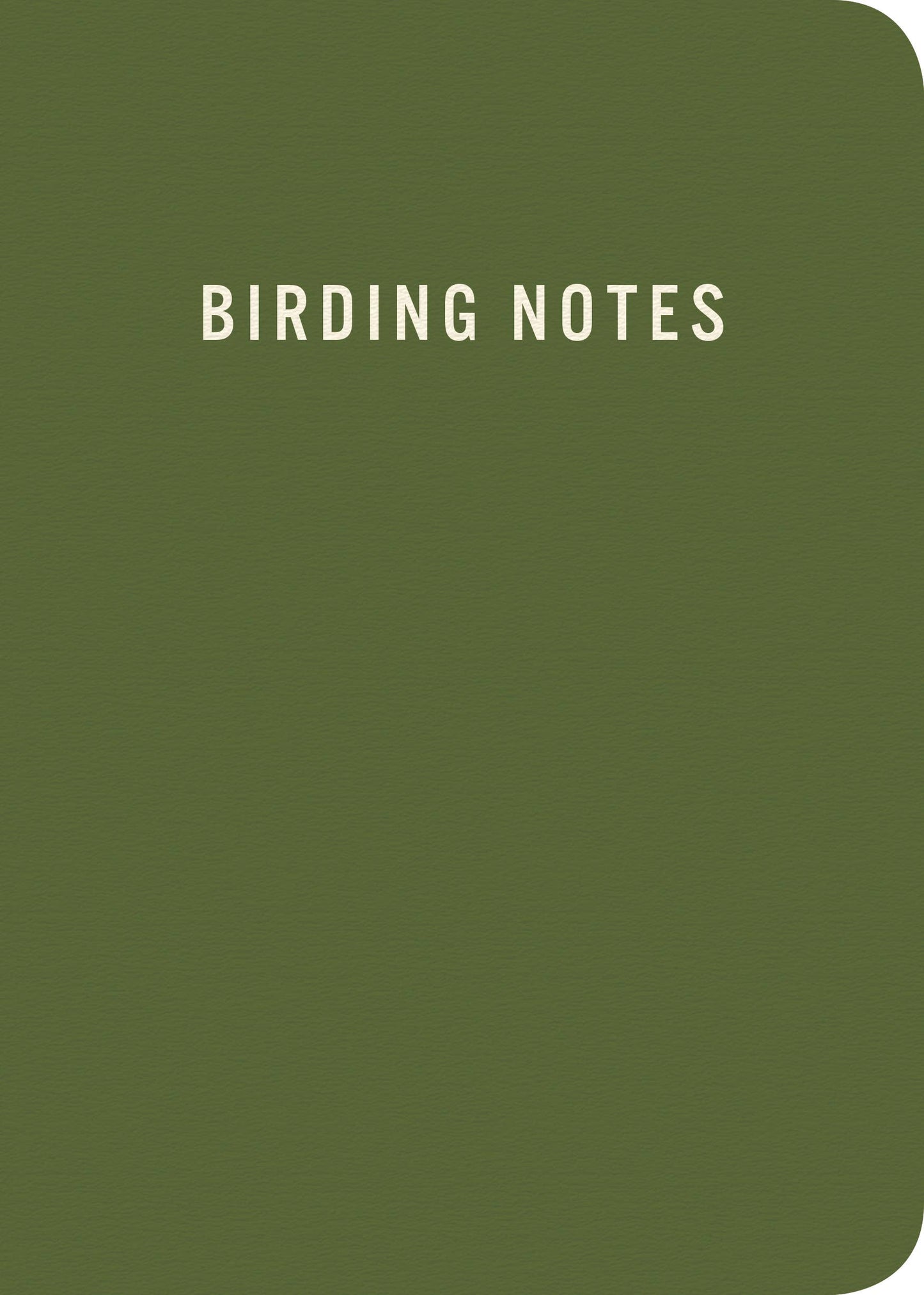 Birding Notes Notebook