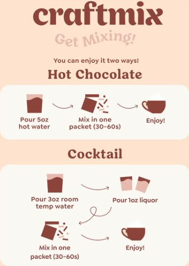 Cozy Hot Chocolate & Cocktail Mixer - 6 pack