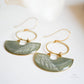 Emerald Fern Moon Shadow Earrings