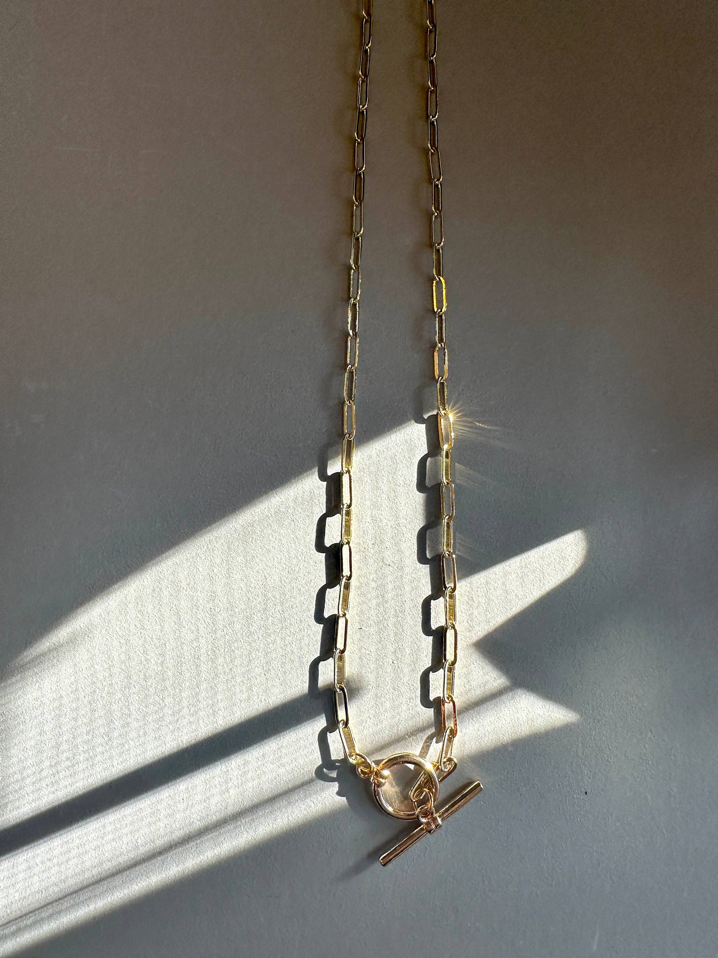 14k Gold Plated Link & Chain Necklace