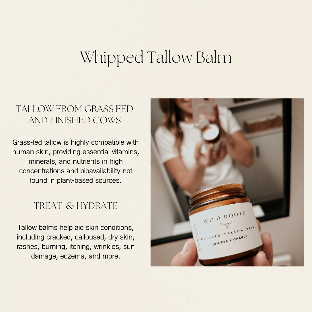 Lemon + Vanilla Whipped Tallow Balm | Grass Fed Beef Tallow