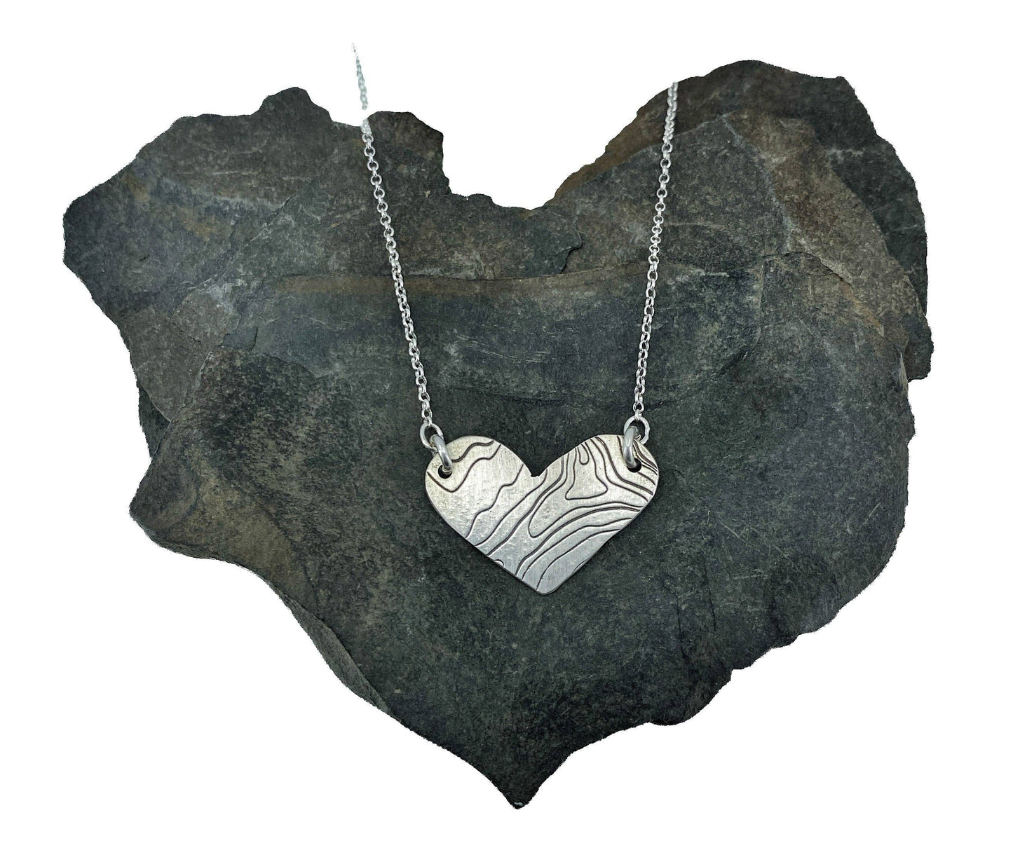 Love is the answer....topography necklace