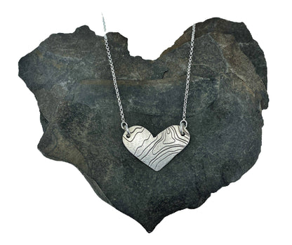 Love is the answer....topography necklace