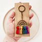 Macrame Wood Rainbow Keychain - Classic/ Traditional/ Pride: Classic