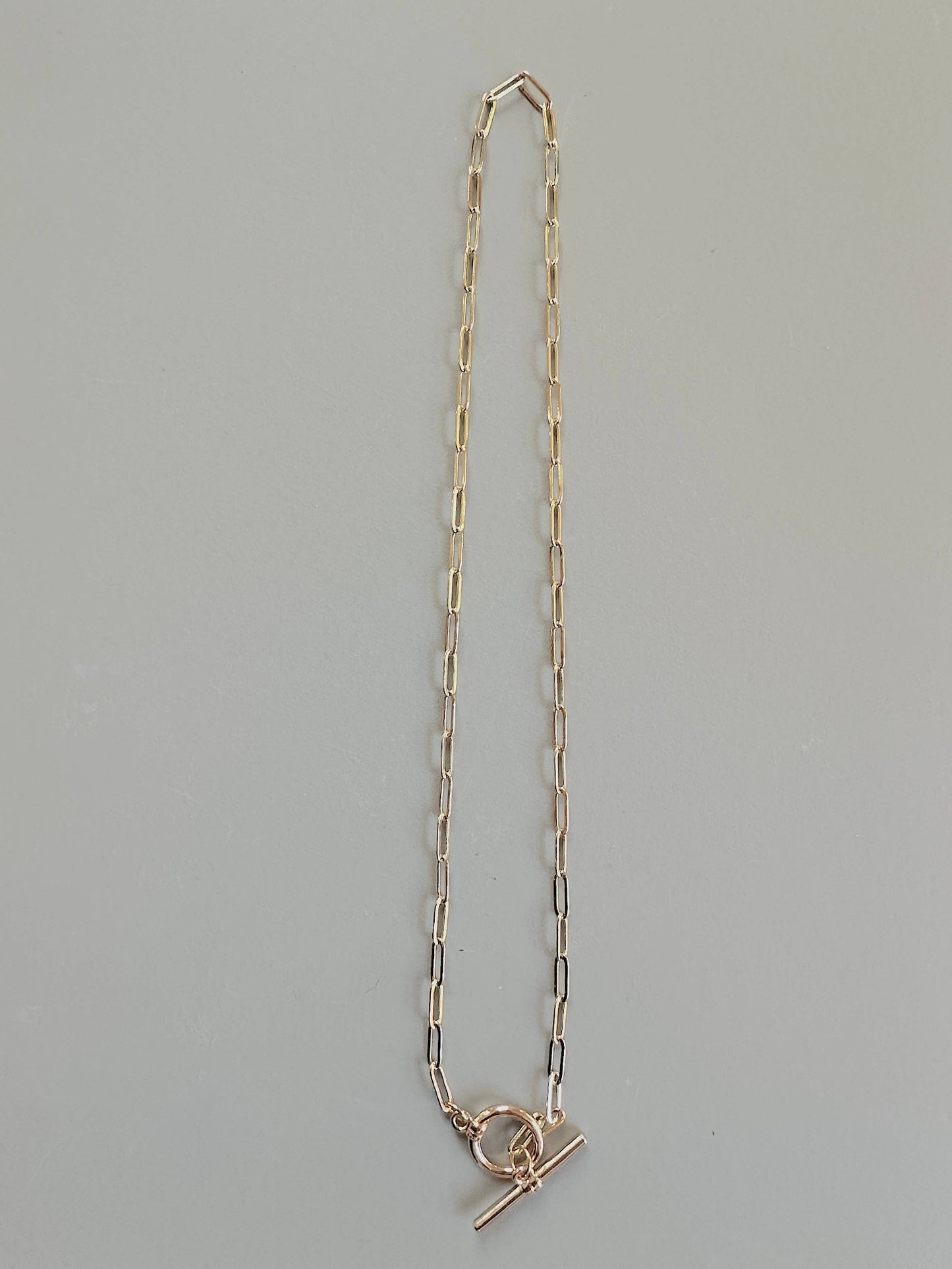 14k Gold Plated Link & Chain Necklace