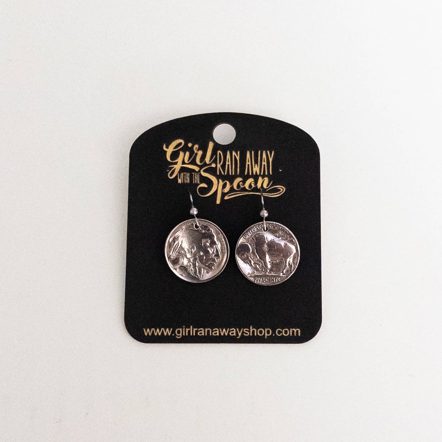 Genuine Buffalo Nickel Earrings
