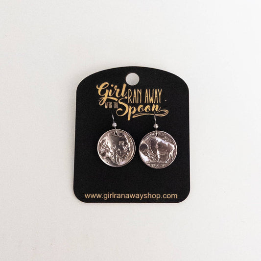 Genuine Buffalo Nickel Earrings