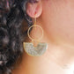 Emerald Fern Moon Shadow Earrings