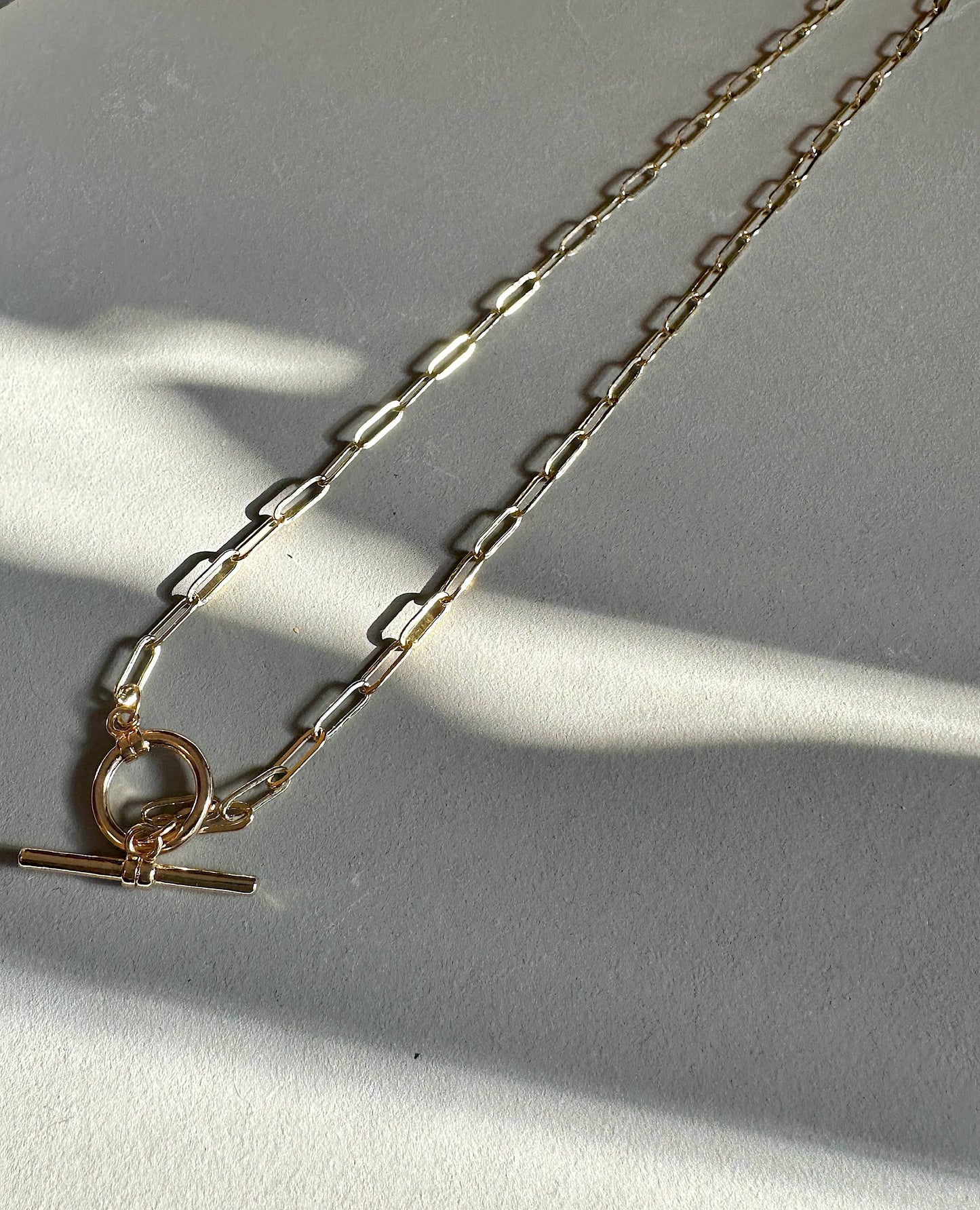 14k Gold Plated Link & Chain Necklace