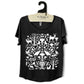 Navy Casual Tee with Folk Art Design