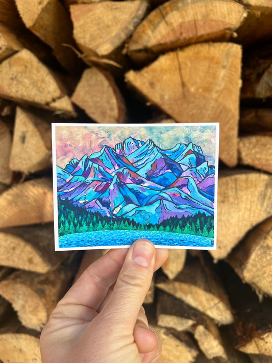 Sierra Buttes in Full Color Sticker