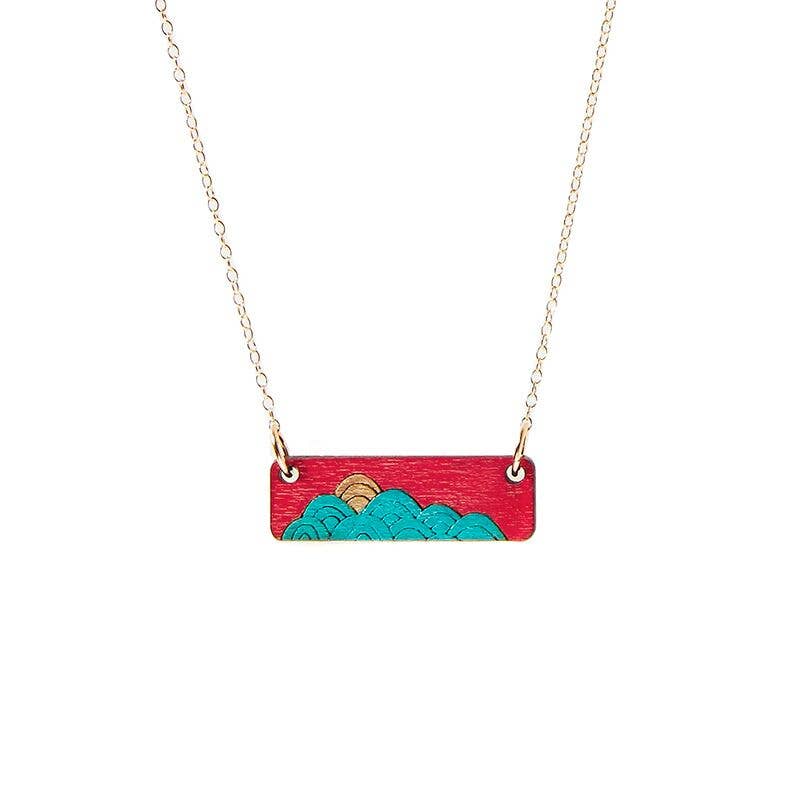 Red Waves Necklace