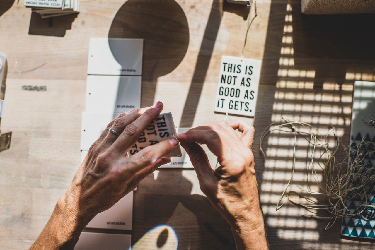 Small Screenprinted Wall Tags