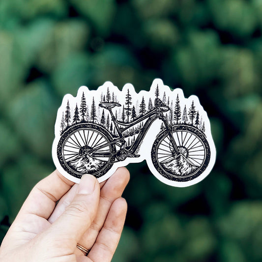 Forested Bicycle Sticker