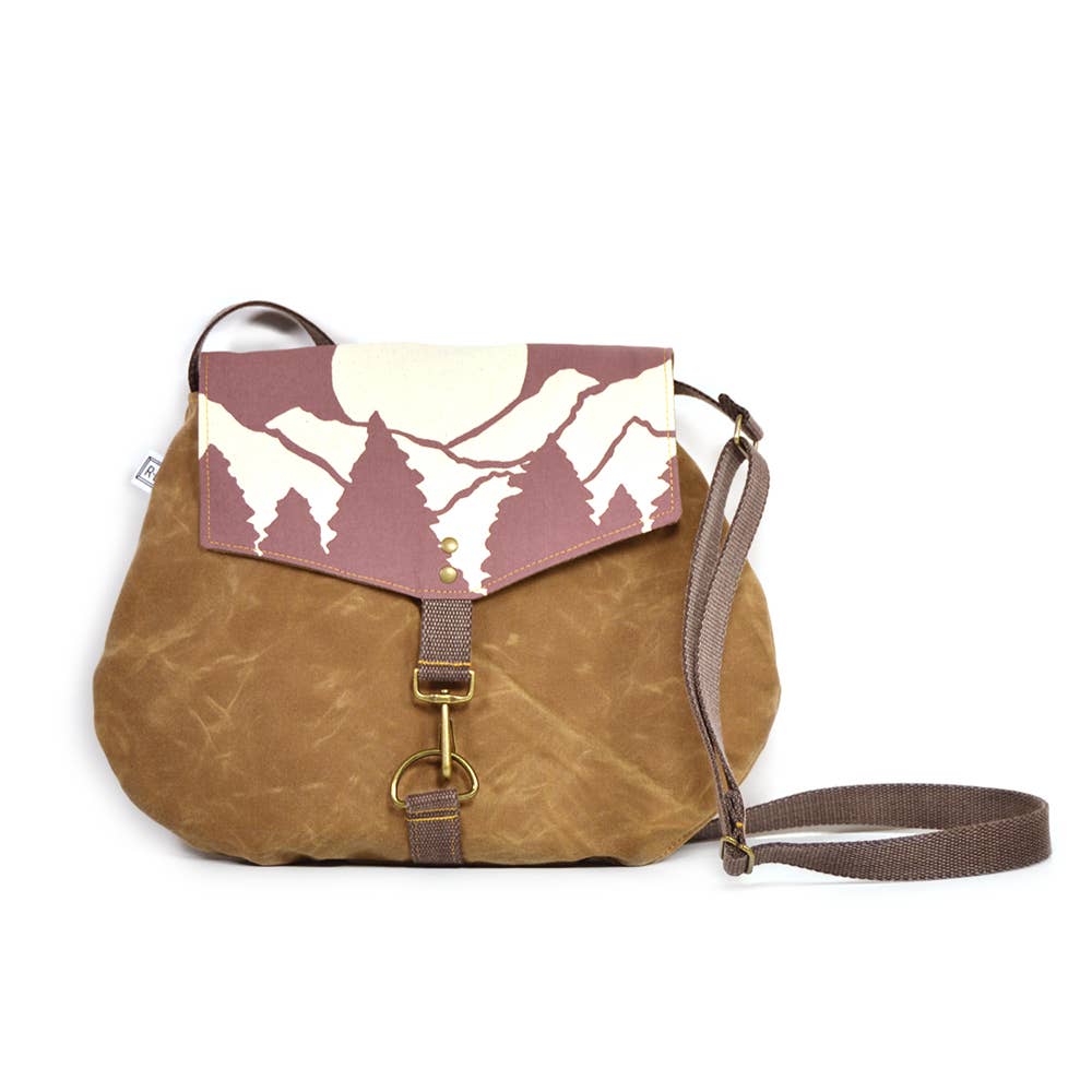 Satchel Crossbody Bag - Mountain Print