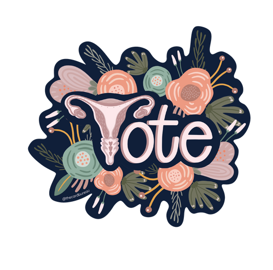 Women's Health Floral Vote Sticker