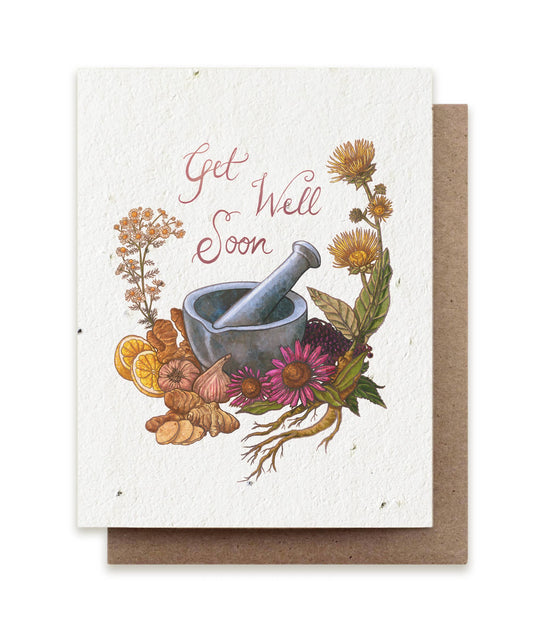 Get Well Soon - Plantable Herb Seed Card