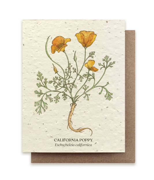 California Poppy  - Plantable Seed Card