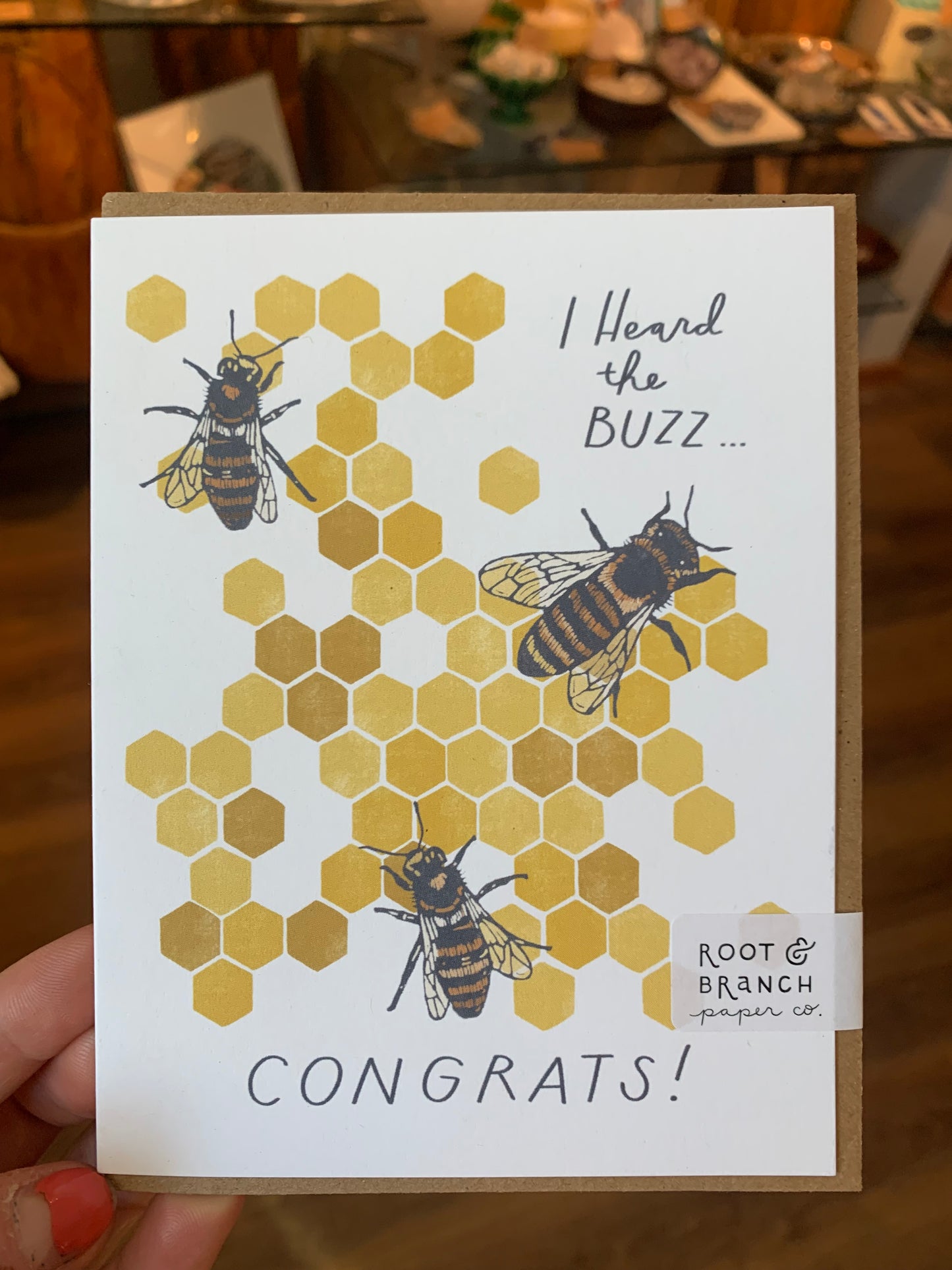 I Heard the Buzz congrats card -