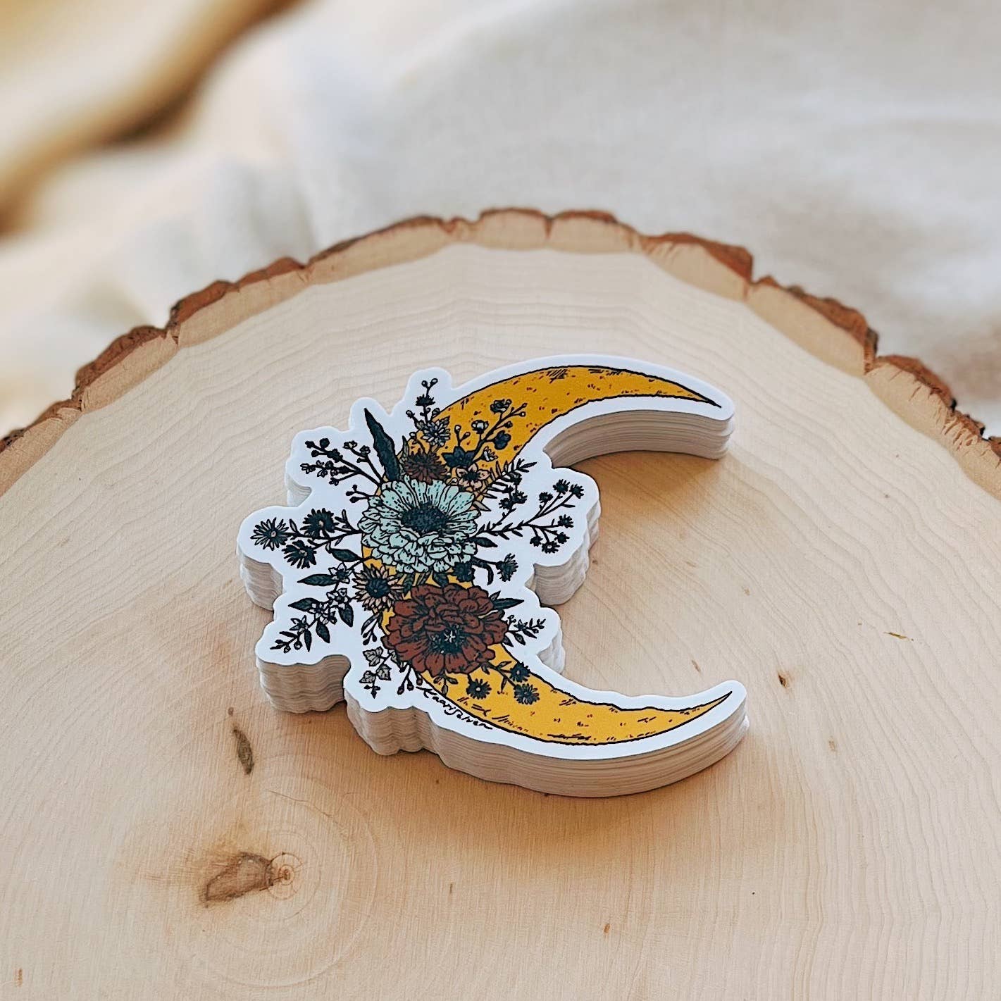 Lunar Bloom Vinyl Sticker