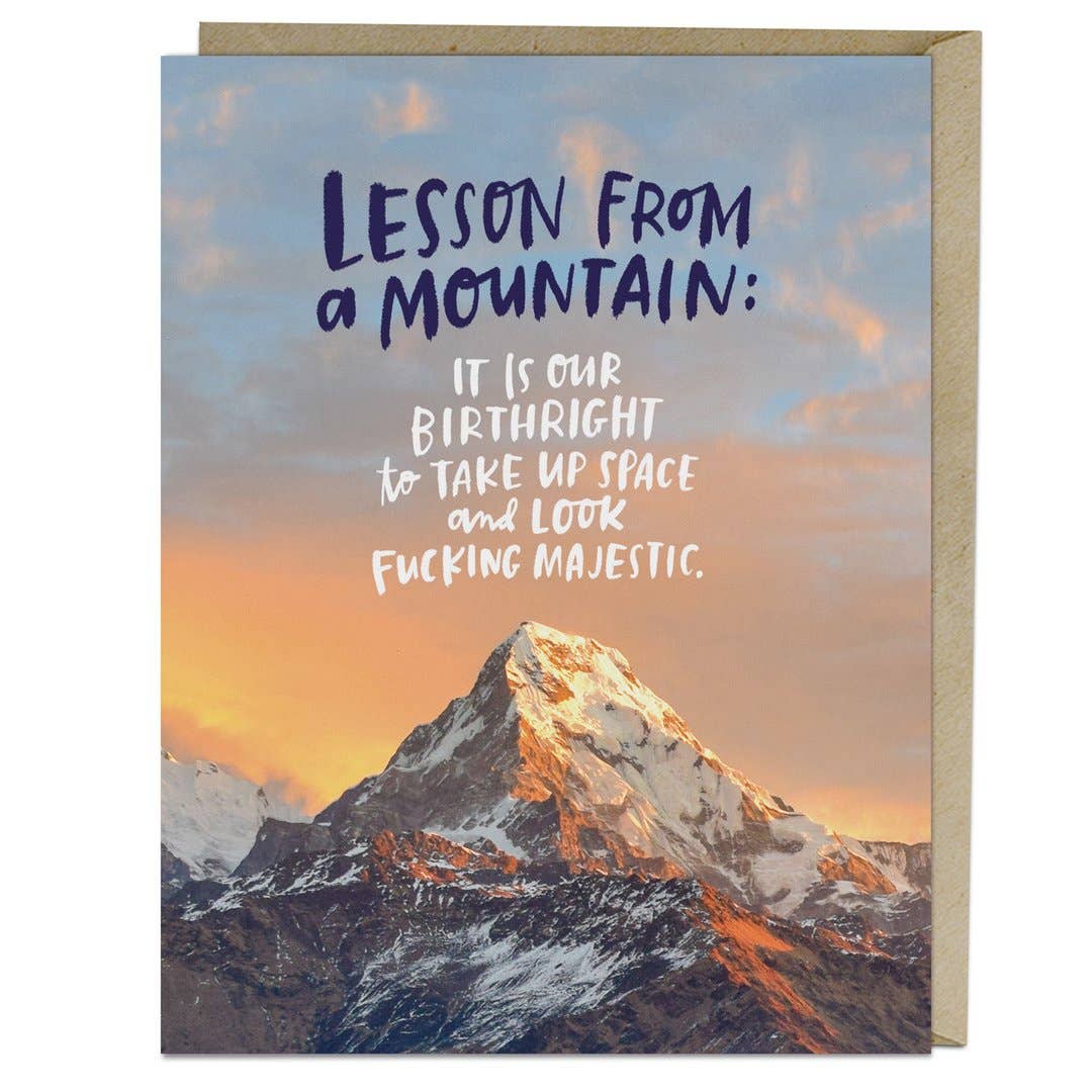 Lessons From A Mountain Card